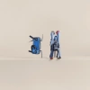Blue folding drone remote control set for lightweight aerial photography aircraft Application Scenario